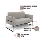 Namoradeira E 2 Poltronas Industrial Alta Preto Marisa Bouclê