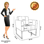 Namoradeira E 2 Poltronas Industrial Dourado Elisa Bouclê Cin