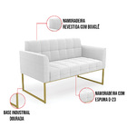 Namoradeira E 2 Poltronas Industrial Dourado Elisa Bouclê D03