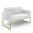 Namoradeira E 2 Poltronas Industrial Dourado Marisa Bouclê D0