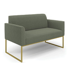 Namoradeira E 2 Poltronas Industrial Dourado Marisa Bouclê D0