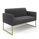 Namoradeira E 2 Poltronas Industrial Dourado Marisa Bouclê Gr