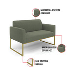 Namoradeira E 2 Poltronas Industrial Dourado Marisa Bouclê Pi