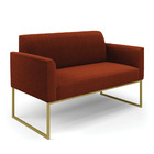 Namoradeira E 2 Poltronas Industrial Dourado Marisa Bouclê Te