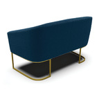 Namoradeira E 2 Poltronas Industrial Dourado Stella Bouclê D0