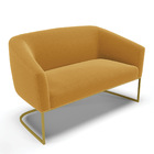 Namoradeira E 2 Poltronas Industrial Dourado Stella Bouclê D0