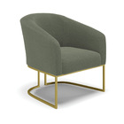 Namoradeira E 2 Poltronas Industrial Dourado Stella Bouclê Ve
