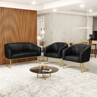 Namoradeira E 2 Poltronas Industrial Dourado Stella Sint Pu P