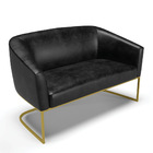 Namoradeira E 2 Poltronas Industrial Dourado Stella Sint Pu P