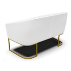 Namoradeira E 2 Poltronas Industrial Dourado Stella Sintético