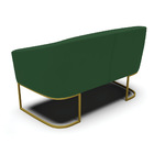 Namoradeira E 2 Poltronas Industrial Dourado Stella Veludo D0