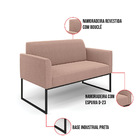 Namoradeira E 2 Poltronas Industrial Preto Marisa Bouclê D03