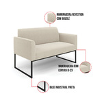 Namoradeira E 2 Poltronas Industrial Preto Marisa Bouclê D03