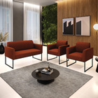 Namoradeira E 2 Poltronas Industrial Preto Marisa Bouclê Terr