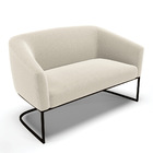 Namoradeira E 2 Poltronas Industrial Preto Stella Bouclê D03