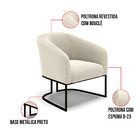 Namoradeira E 2 Poltronas Industrial Preto Stella Bouclê D03