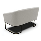 Namoradeira E 2 Poltronas Industrial Preto Stella Bouclê D03