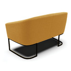 Namoradeira E 2 Poltronas Industrial Preto Stella Bouclê D03