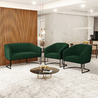 Namoradeira E 2 Poltronas Industrial Preto Stella Bouclê D03