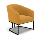 Namoradeira E 2 Poltronas Industrial Preto Stella Bouclê Most