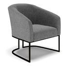 Namoradeira E 2 Poltronas Industrial Preto Stella Linho D03 -