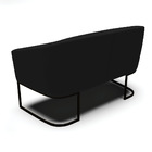 Namoradeira E 2 Poltronas Industrial Preto Stella Linho Preto