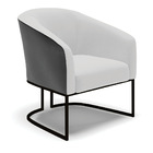 Namoradeira E 2 Poltronas Industrial Preto Stella Pto/linho D