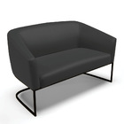 Namoradeira E 2 Poltronas Industrial Preto Stella Sintético D