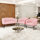 Namoradeira E 2 Poltronas Industrial Preto Stella Suede D03 -