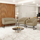 Namoradeira E 2 Poltronas Industrial Preto Stella Suede D03 -