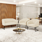 Namoradeira E 2 Poltronas Industrial Preto Stella Veludo D03