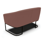 Namoradeira E 2 Poltronas Industrial Preto Stella Veludo D03