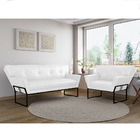 Namoradeira E 2 Poltronas Industrial Pto Anitta Sintét Pu Bra