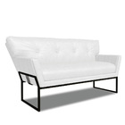 Namoradeira E 2 Poltronas Industrial Pto Anitta Sintét Pu Bra