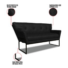 Namoradeira E 2 Poltronas Industrial Pto Anitta Sintét Pu Pre