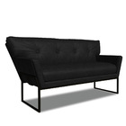 Namoradeira E 2 Poltronas Industrial Pto Anitta Sintét Pu Pre