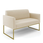 Namoradeira E 2 Poltronas Marisa Aço Industrial Preto Suede D