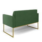 Namoradeira E 2 Poltronas Marisa Aço Industrial Preto Suede D