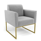 Namoradeira E 2 Poltronas Marisa Aço Industrial Preto Suede D