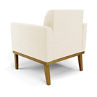 Namoradeira E 2 Poltronas Marisa Base Madeira Castanho Veludo