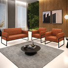 Namoradeira E 2 Poltronas Marisa Industrial Alta Preto Sintét