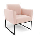 Namoradeira E 2 Poltronas Marisa Industrial Preto Veludo D03