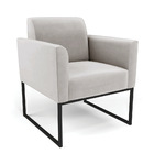 Namoradeira E 2 Poltronas Marisa Industrial Preto Veludo D03