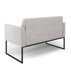 Namoradeira E 2 Poltronas Marisa Industrial Preto Veludo D03