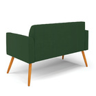 Namoradeira E 2 Poltronas Marisa Pé Palito Castanho Veludo D0