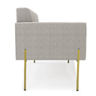 Namoradeira E 2 Poltronas Pé De Ferro Dourado Elisa Bouclê Ci