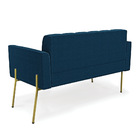 Namoradeira E 2 Poltronas Pé De Ferro Dourado Elisa Bouclê D0