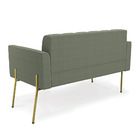 Namoradeira E 2 Poltronas Pé De Ferro Dourado Elisa Bouclê Ve