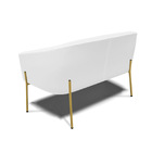 Namoradeira E 2 Poltronas Pé De Ferro Dourado Stella Sintétic