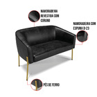 Namoradeira E 2 Poltronas Pé De Ferro Dourado Stella Sintétic